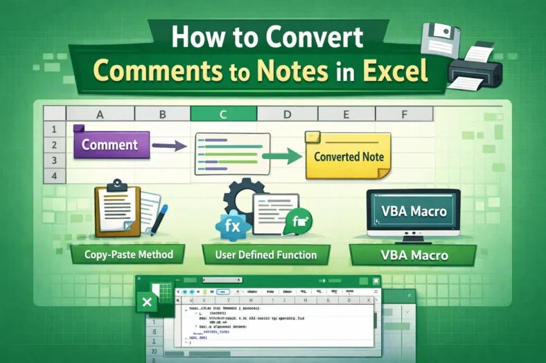 featured image - convert comments to notes in excel
