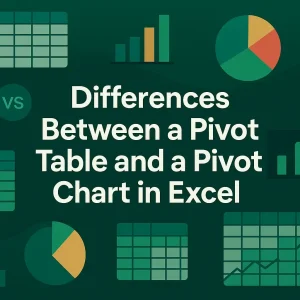 featured image - difference between pivot table and pivot chart