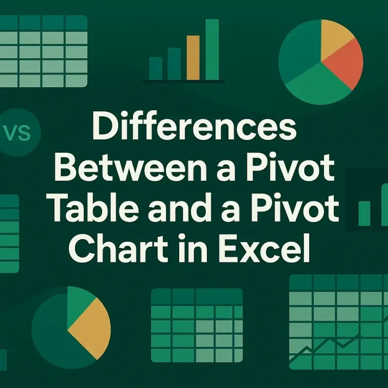 featured image - difference between pivot table and pivot chart