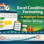 featured image - excel conditional formatting dates within 30 days