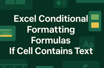 featured image - excel conditional formatting formula if cell contains text