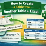 featured image - excel create table from another table
