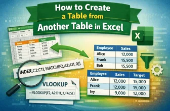featured image - excel create table from another table