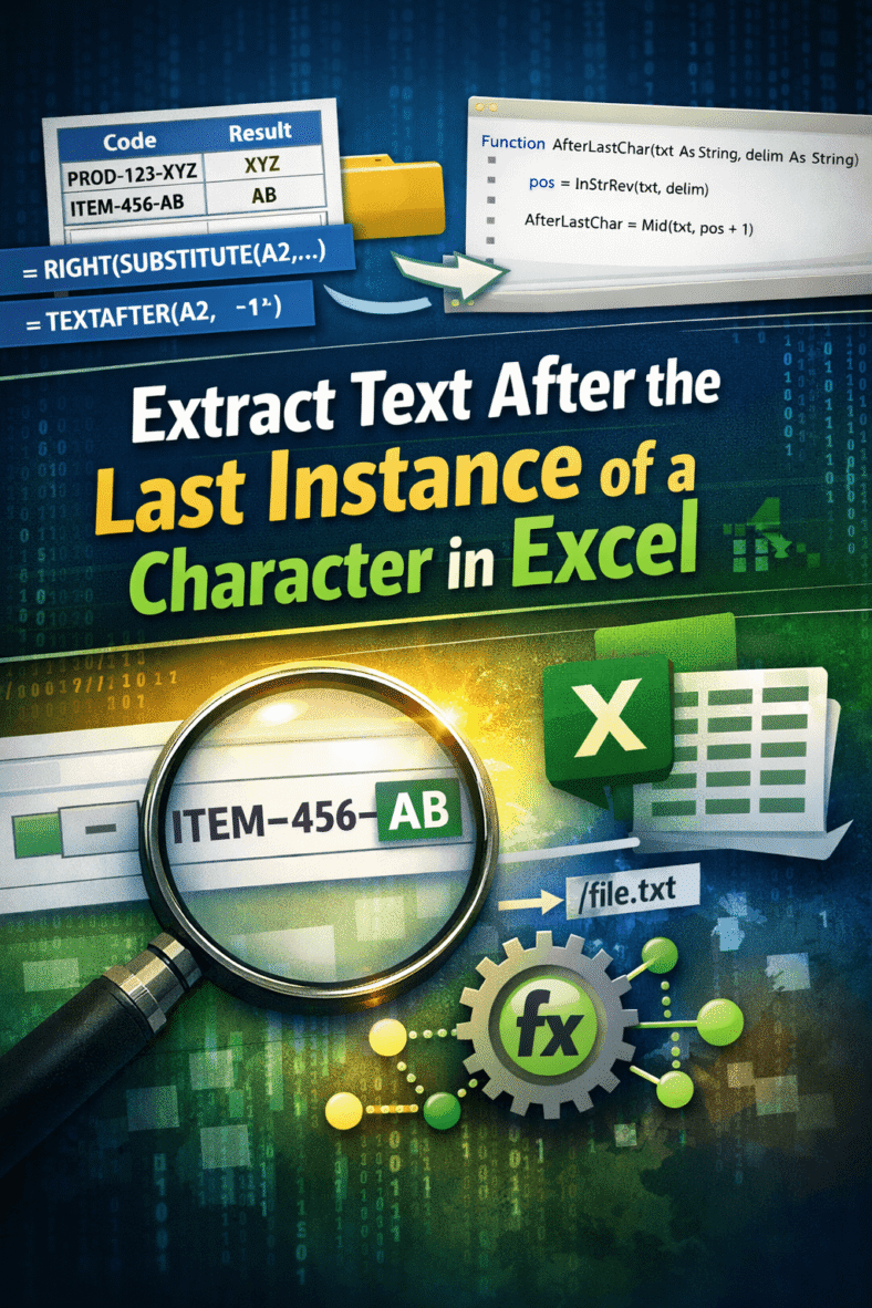 featured image - excel extract text after last instance of character​
