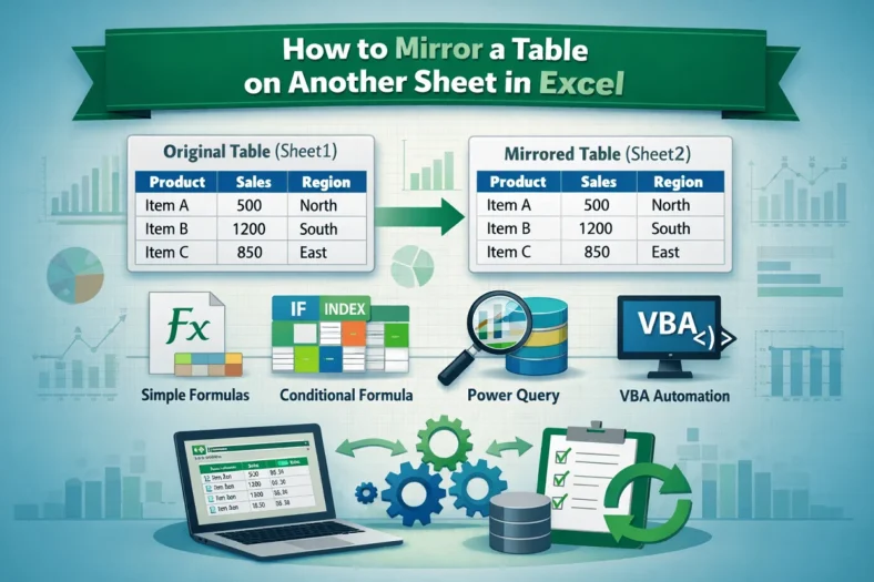 featured image - excel mirror table on another sheet
