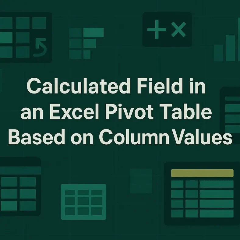 featured image - excel pivot table calculated field based on column value