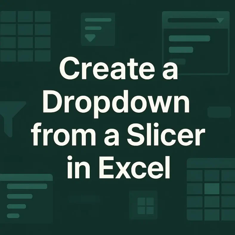 featured image - excel slicer drop down