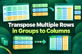featured image - excel transpose multiple rows in group to columns​