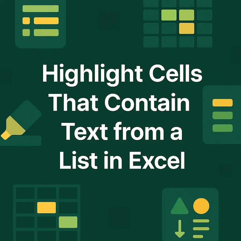 How to Highlight Cells That Contain Text from a List in Excel - Excel ...