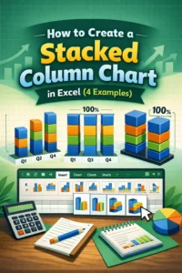 featured image - how to create a stacked column chart in excel