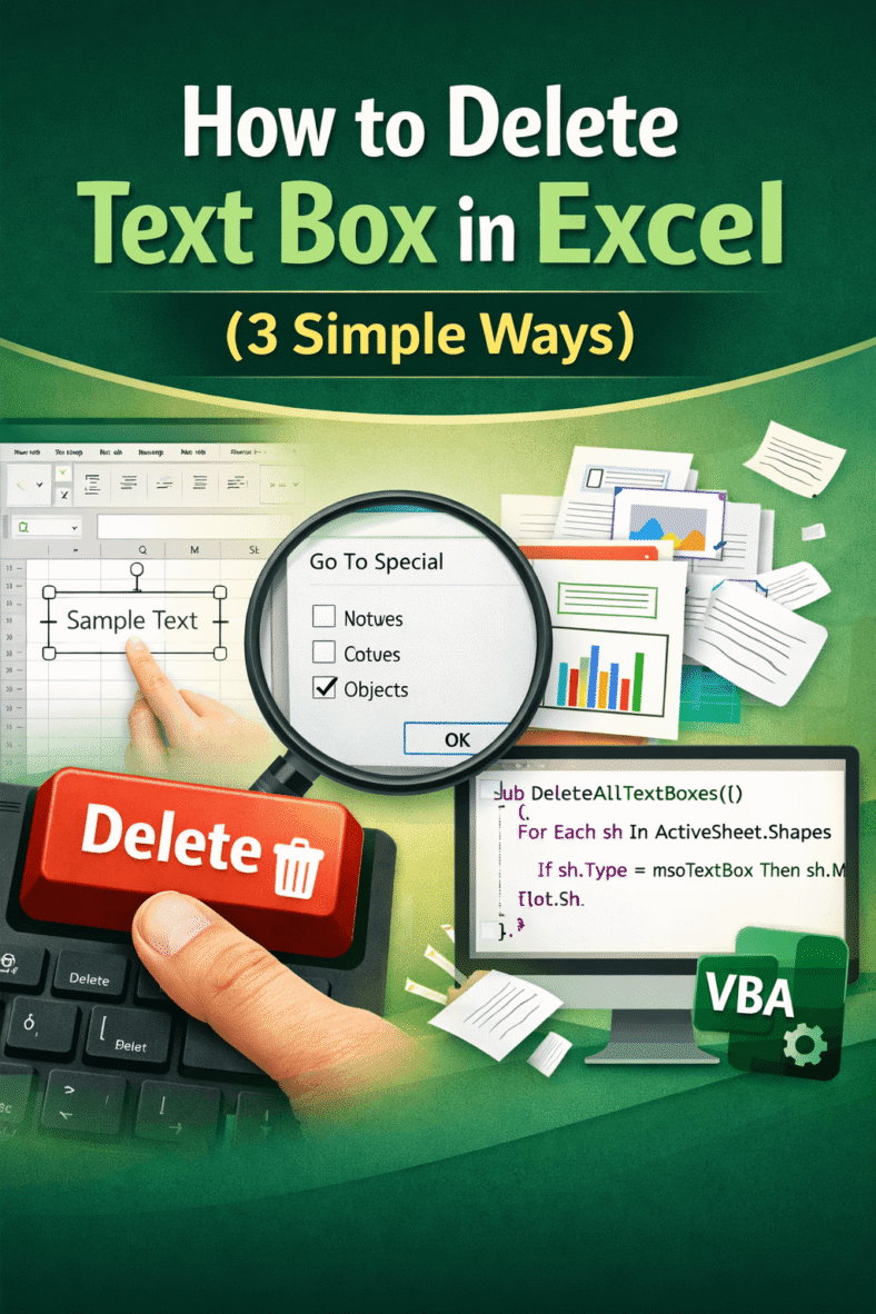 featured image - how to delete text box in excel
