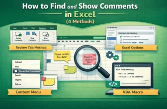 featured image - how to find and show comments in excel