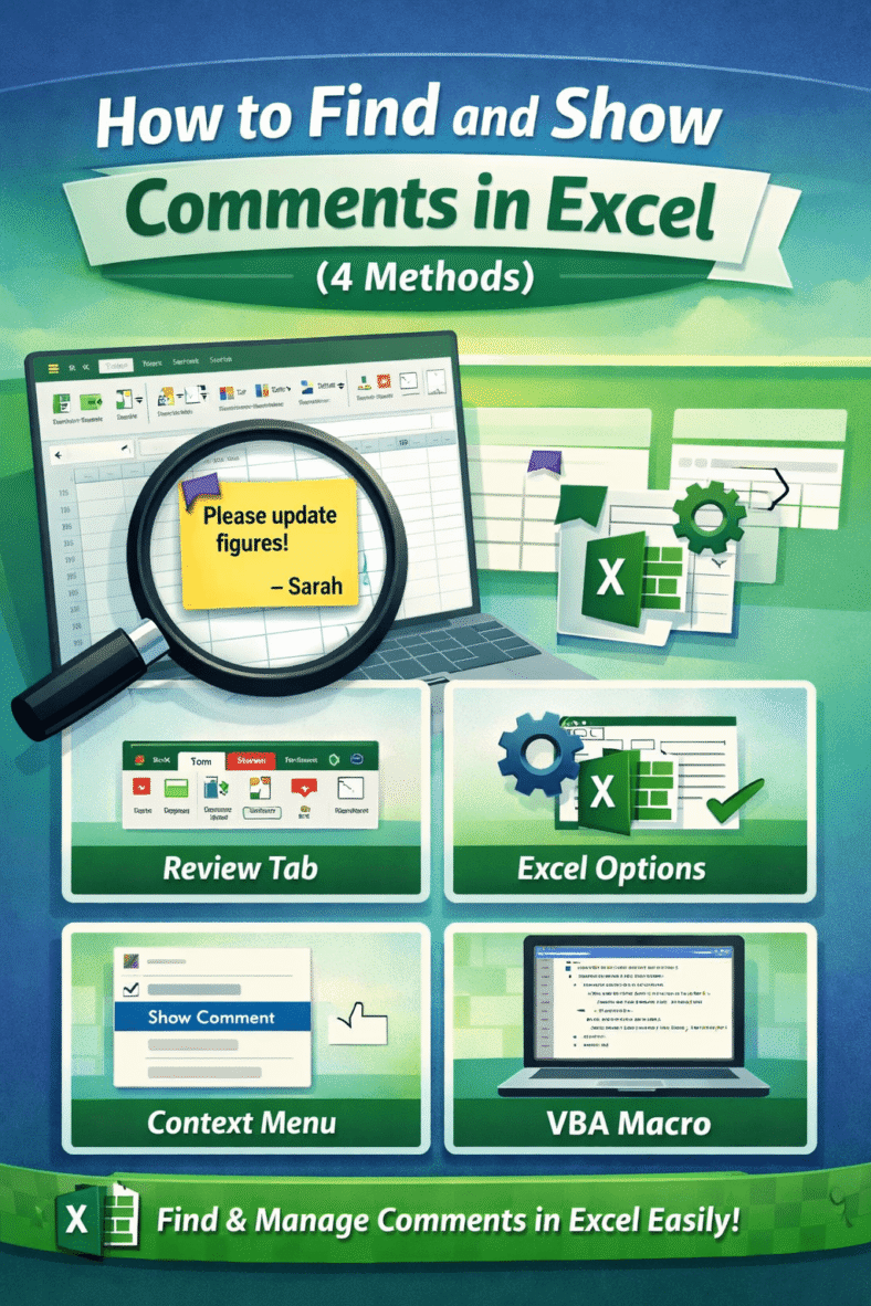 featured image - how to find and show comments in excel