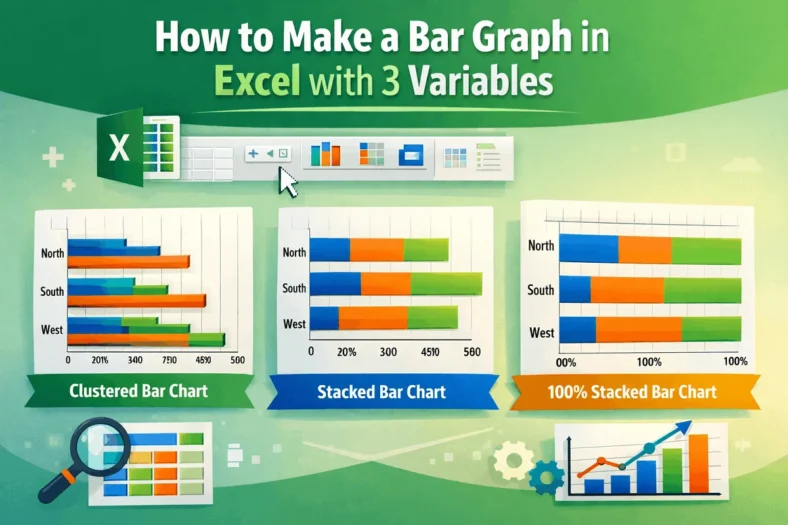 featured image - how to make a bar graph in excel with 3 variables