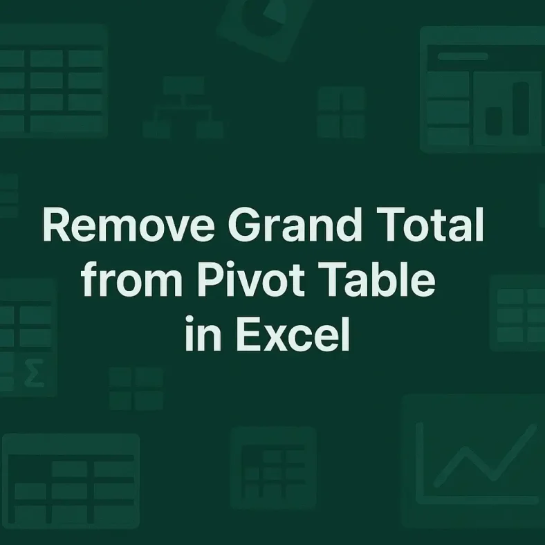 featured image - how to remove grand total from pivot table
