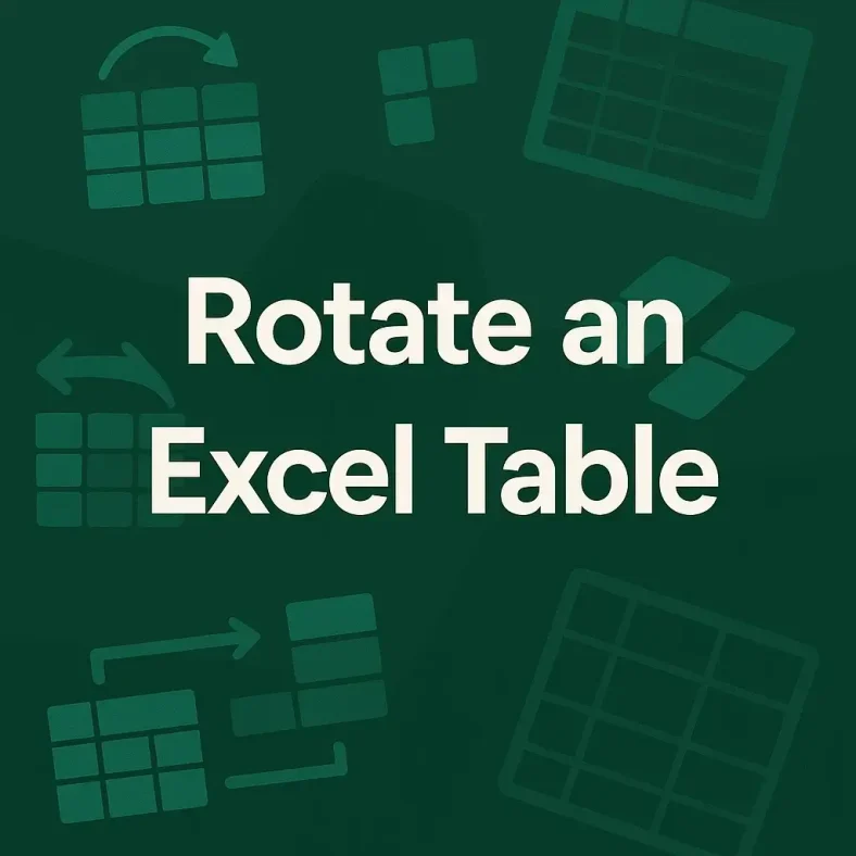 featured image - how to rotate an excel table​