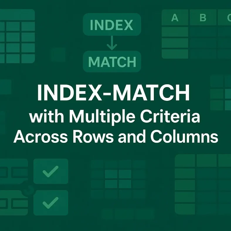 featured image - index match multiple criteria rows and columns