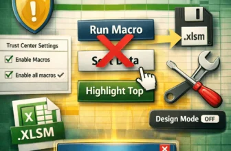 featured image - macro buttons not working in excel​