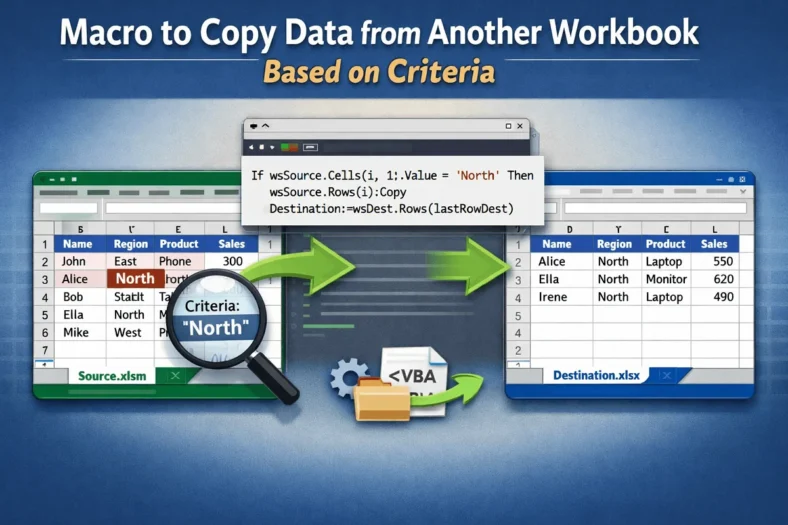 featured image - macro to copy data from one workbook to another based on criteria