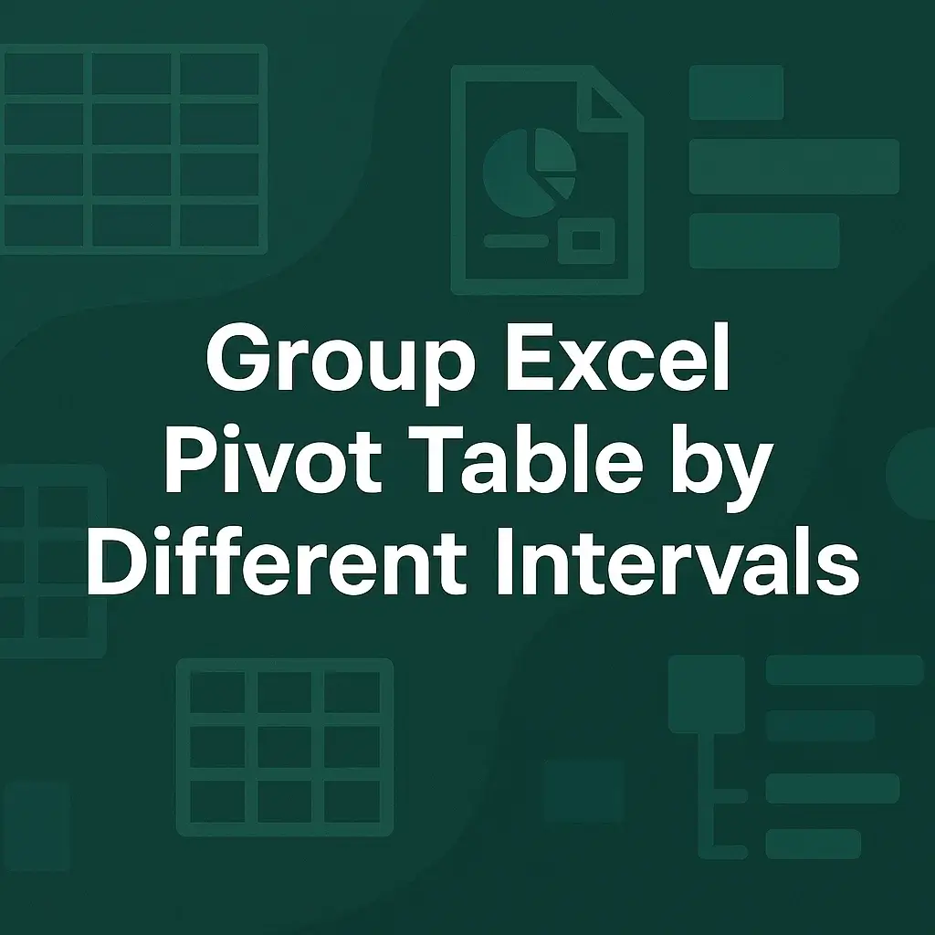 How to Group Excel Pivot Table by Different Intervals - Excel Insider