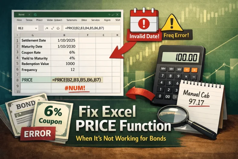 featured image - price function in excel not working for bonds​