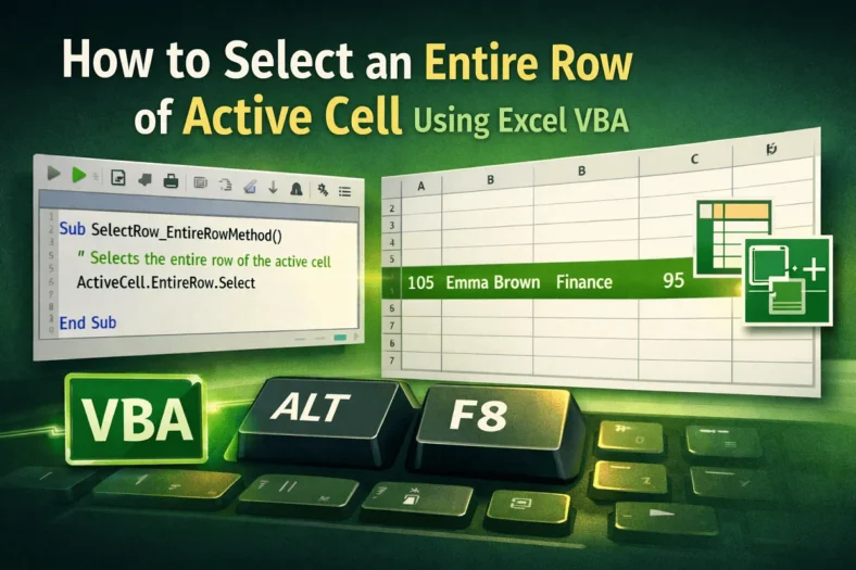 featured image - vba select entire row of active cell