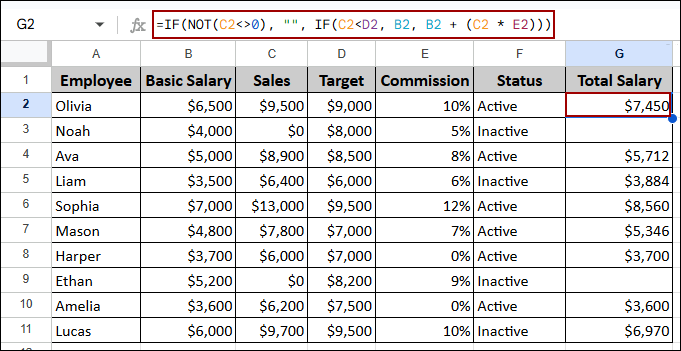 Applying IF Function to Check If Not and If Not Equal