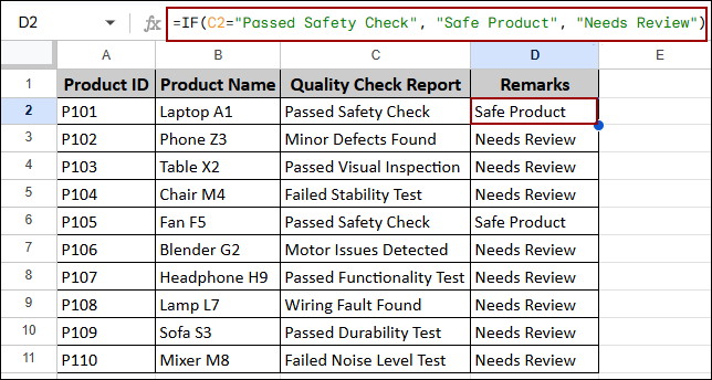 Using IF Function with Text