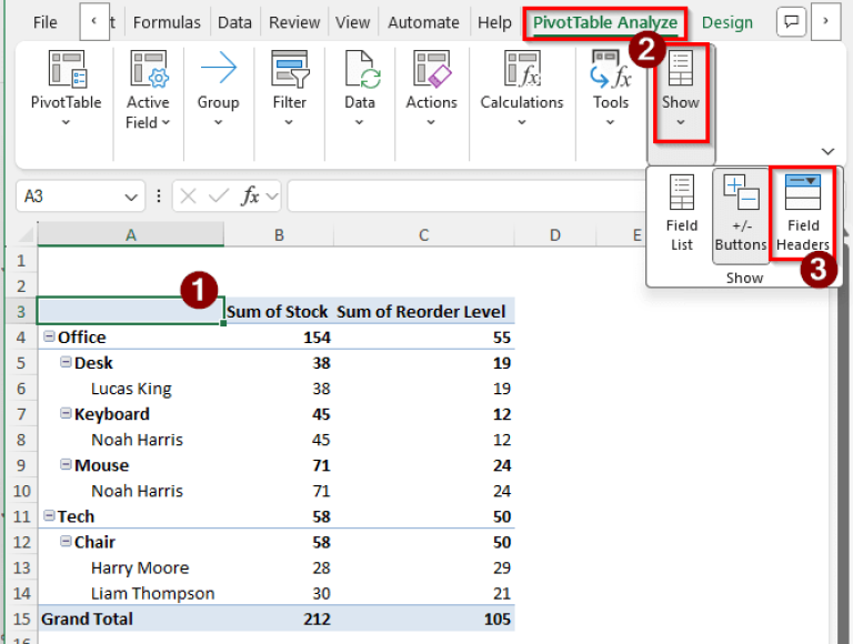 How to Hide Filter Arrows in Excel Pivot Table - Excel Insider