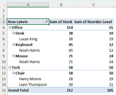 Hiding Field Headers to Hide Filter Arrows