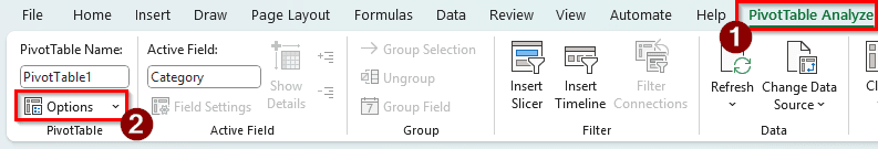 Disabling Field Captions and Filter Dropdowns to Hide Filter Arrows