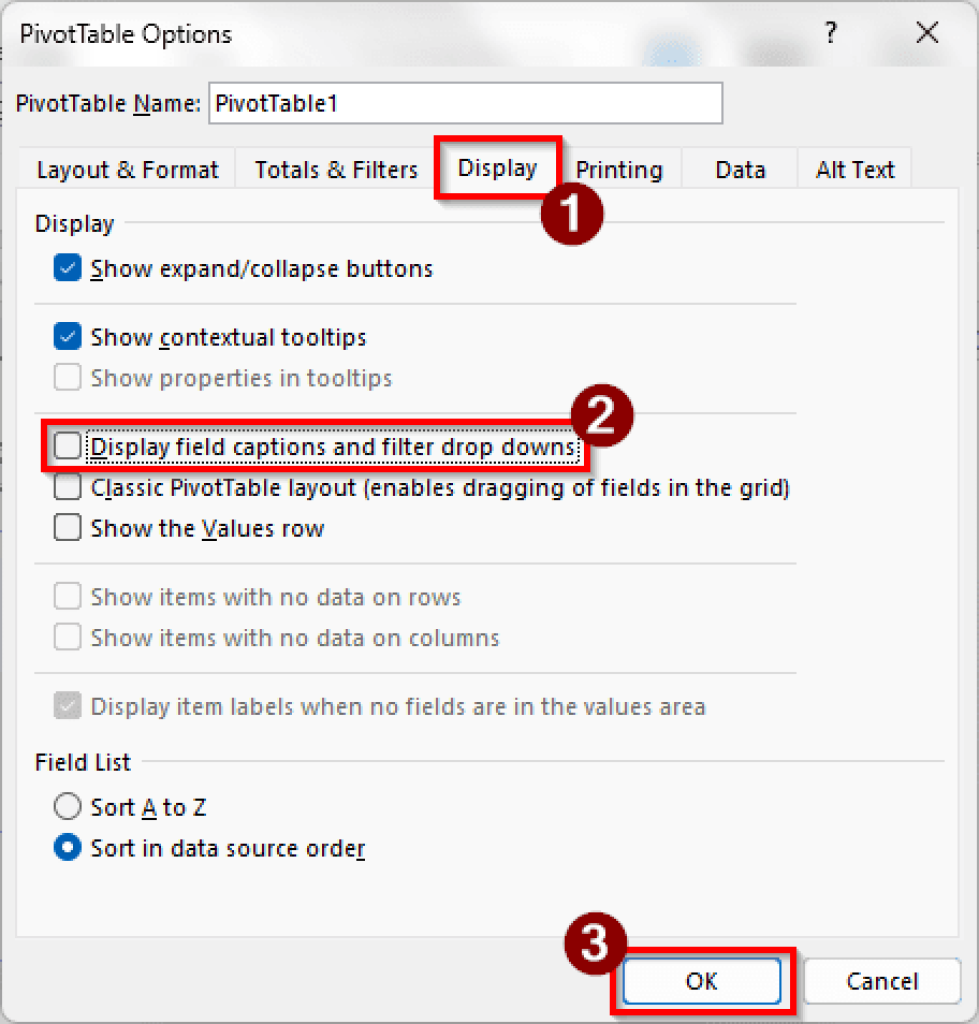 How to Hide Filter Arrows in Excel Pivot Table - Excel Insider