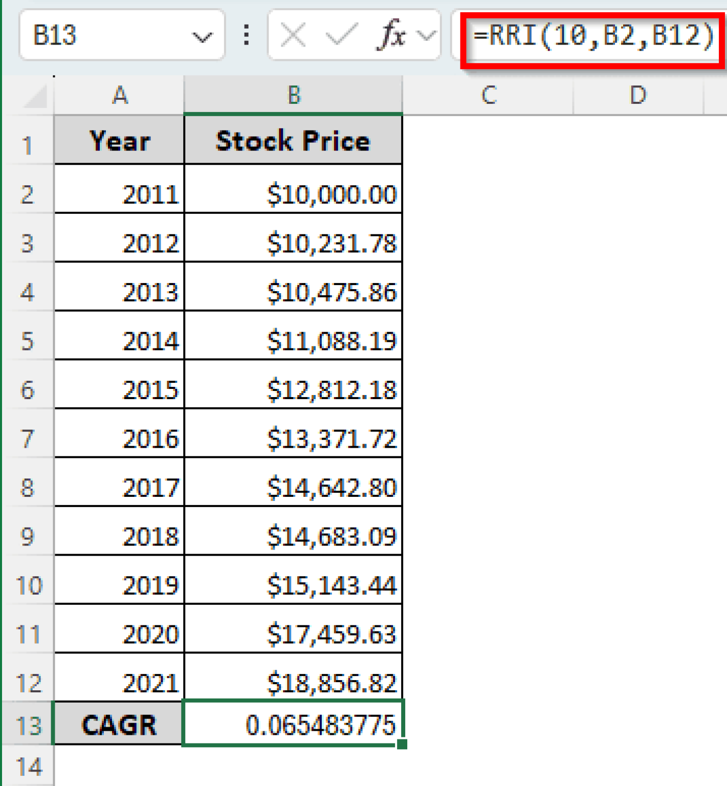 How to Calculate Annual Growth Rate in Excel (3 Criteria) - Excel Insider