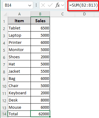 Using SUM and Mathematical Expressions to Calculate the Percentage of Sales in Excel