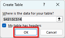 Calculating the Percentage of Sales from a Table