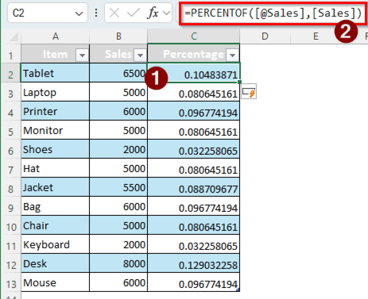 How to Calculate Percentage of Sales in Excel (4 Examples) - Excel Insider