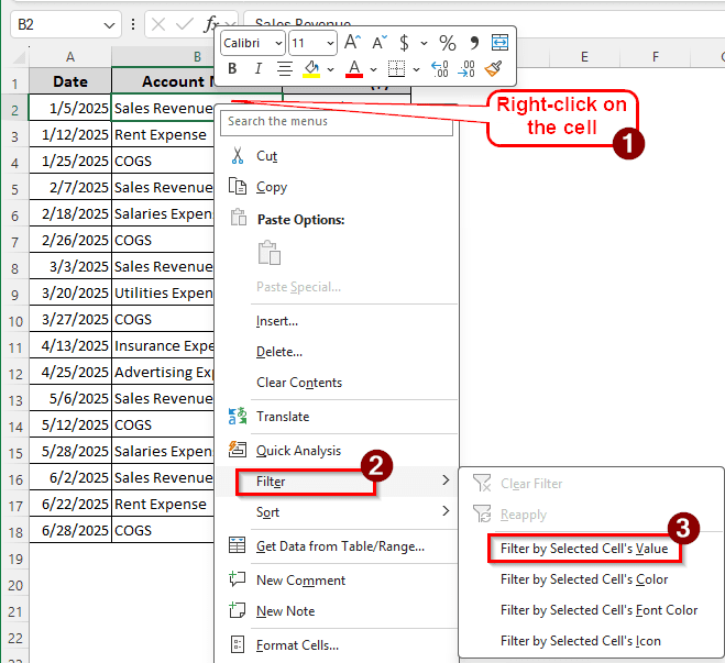 Creating a Monthly Profit and Loss Statement in Excel