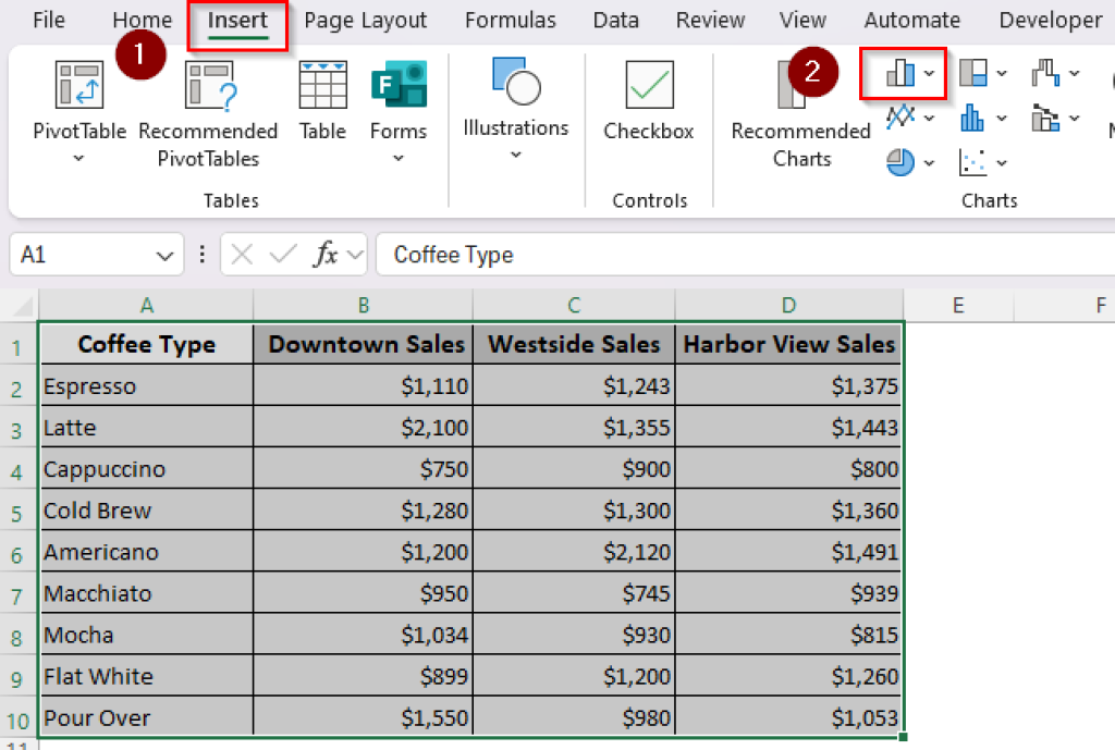 How to Create a Stacked Column Chart in Excel (4 Examples) - Excel Insider