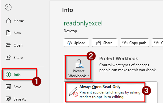 Adding Read-Only Preference to the Excel File