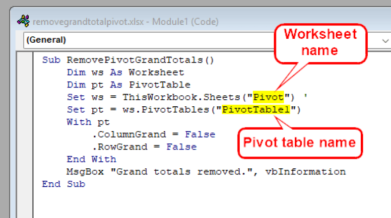 How to Remove Grand Total from Pivot Table in Excel - Excel Insider