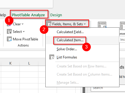 Steps for Adding & Using Calculated Item in Pivot Table