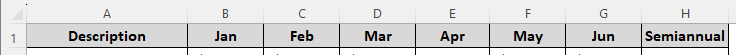 Using the Monthly Profit and Loss Statement to Create a Semiannual Profit and Loss Statement in Excel