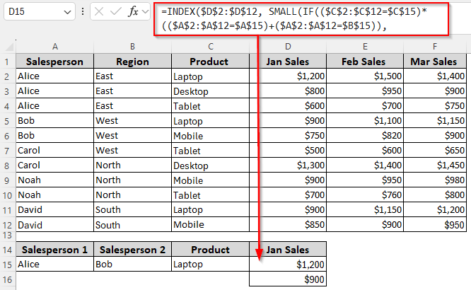 Find Match Based on Criteria in 2 Rows and 1 Column