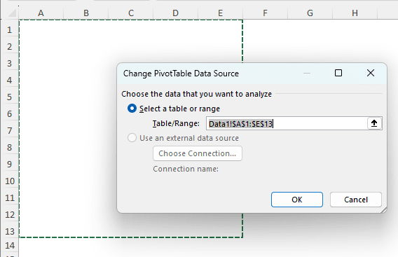 PivotTable Field Name is Not Valid