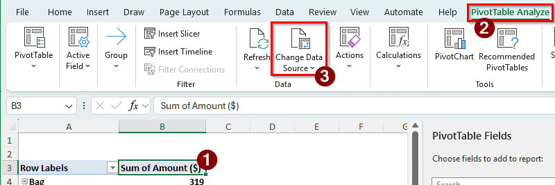 Refreshing Does Not Add New Data to the Pivot Table