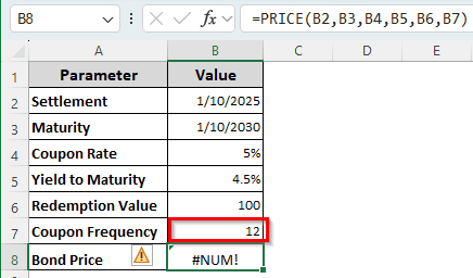 Issue 2: Unsupported Frequency