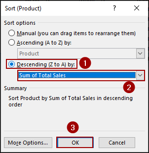 Applying Calculated Field to Sort Vertically
