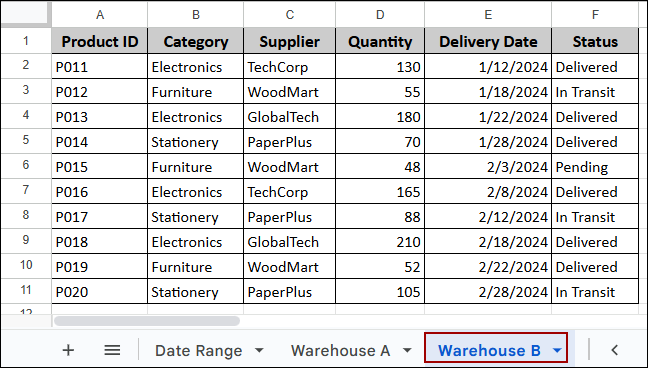 Using SUMIF Function for Summing Data from Another Sheet