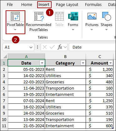 Using Ungroup Feature to Ungroup Dates
