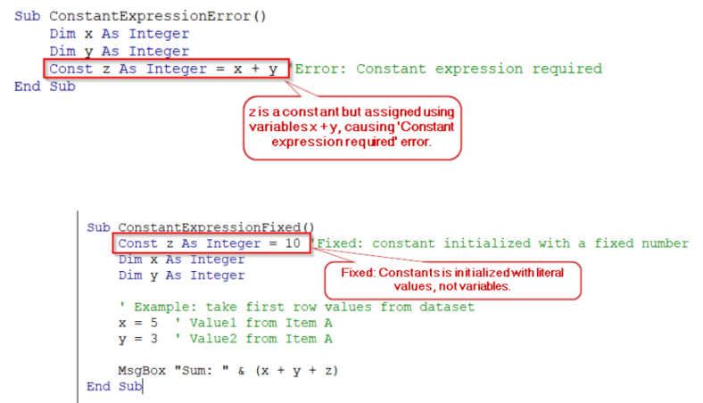 How to Fix "Constant Expression Required" Error in VBA - Excel Insider